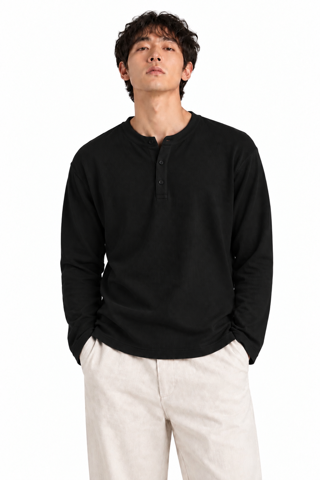 Maverick Henley Black